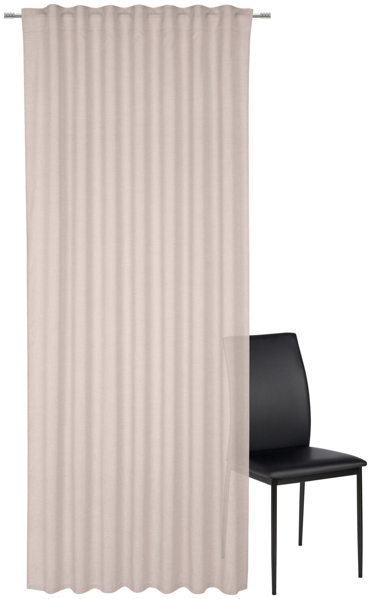 HOTOVÝ ZÁVĚS, poloprůhledné, 140/245 cm - růžová, Basics, textil (140/245cm) - Esposa