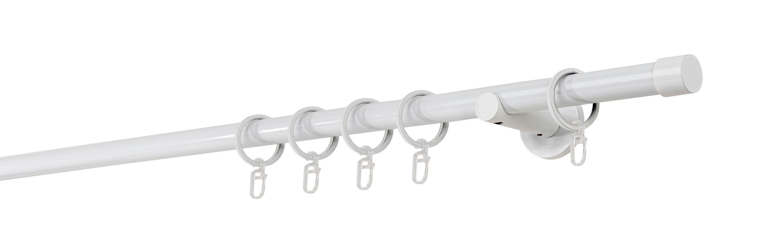 VORHANGSTANGENSET 110 cm  - Weiß, Basics, Metall (110cm)