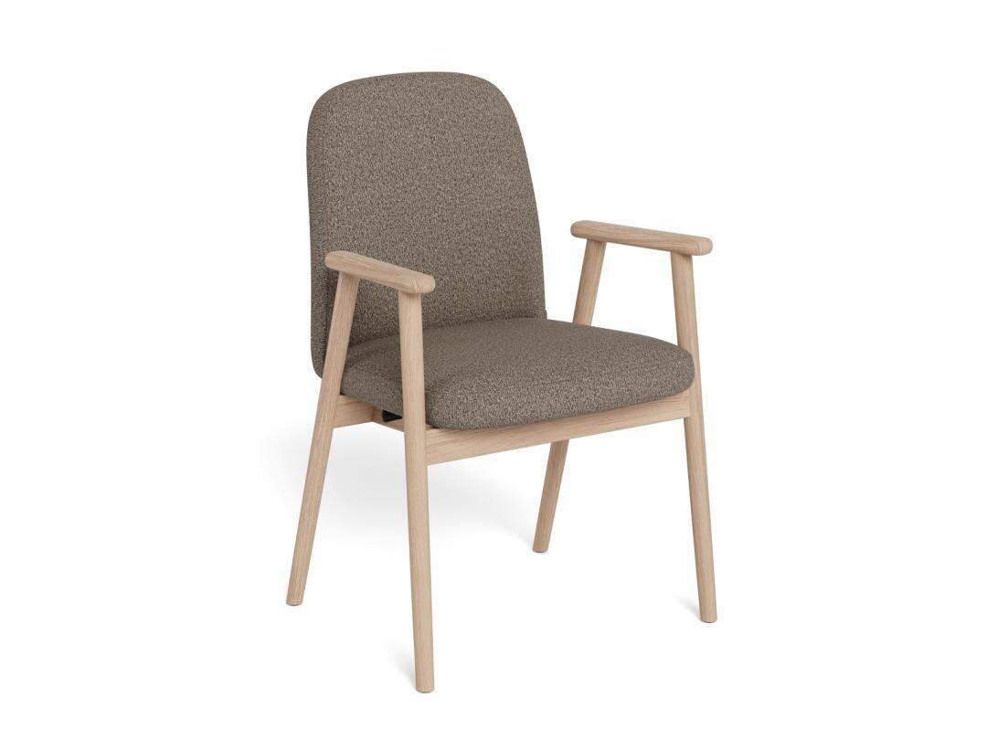 ARMLEHNSTUHL   Bouclé  Taupe  - Taupe, KONVENTIONELL, Holz/Textil (55/88/60cm) - MID.YOU