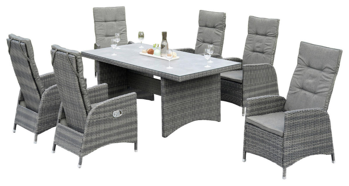 VRTNI SET   aluminij   siva siva    - siva, Moderno, kovina/umetna masa - Gardenson