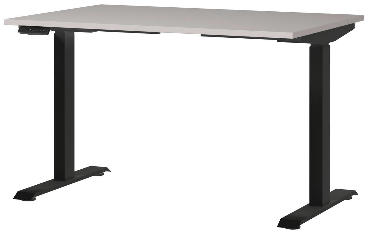 SCHREIBTISCH höhenverstellbar, in verschiedenen Holz-Dekoren erhältlich  - Kaschmir/Schwarz, MODERN, Holzwerkstoff/Metall (120/80/72-118cm) - Novel
