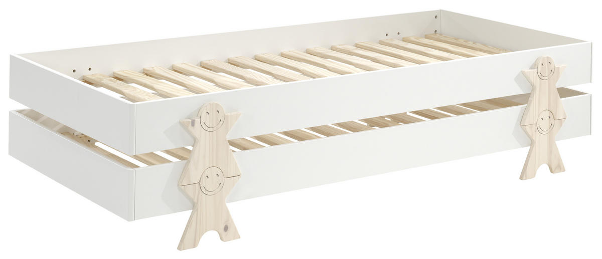 STAPELBETT  90/200 cm  Weiß  - Weiß, MODERN, Holz/Holzwerkstoff (90/200cm) - MID.YOU