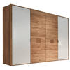 DREHTÜRENSCHRANK 250/218,5/60 cm 4-türig Weiß, Eichefarben  - Eichefarben/Anthrazit, Natur, Glas/Holz (250/218,5/60cm) - Valnatura