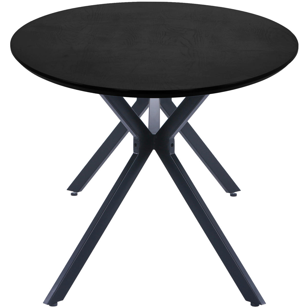 ESSTISCH oval Schwarz  - Schwarz, Design, Holzwerkstoff/Metall (220/100/75cm) - Livetastic