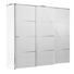 SCHWEBETÜRENSCHRANK in Weiß, Beige - Chromfarben/Beige, Design, Glas/Holzwerkstoff (249/222/68cm) - Moderano SCHWEBETÜRENSCHRANK in Weiß, Beige - Chromfarben/Beige, Design, Glas/Holzwerkstoff (249/222/68cm) - Moderano