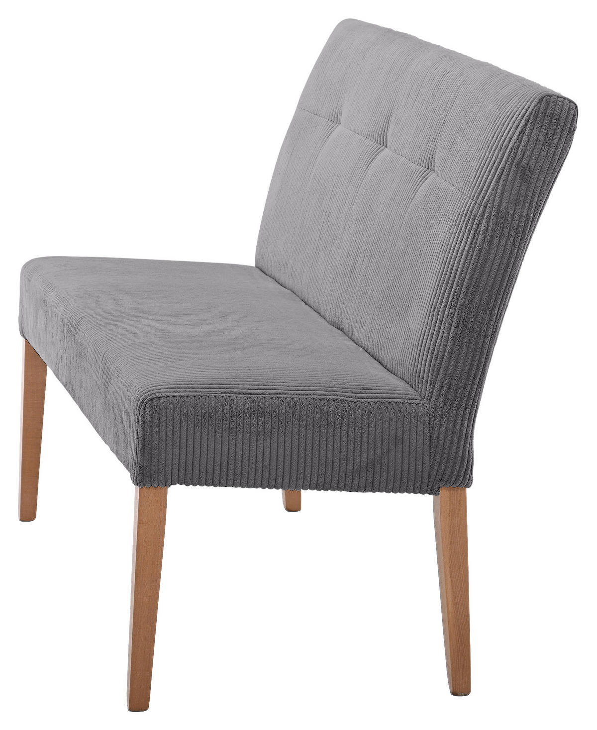 SITZBANK 140/92/66 cm  in Anthrazit, Buchefarben  - Anthrazit/Buchefarben, KONVENTIONELL, Holz/Textil (140/92/66cm) - home24