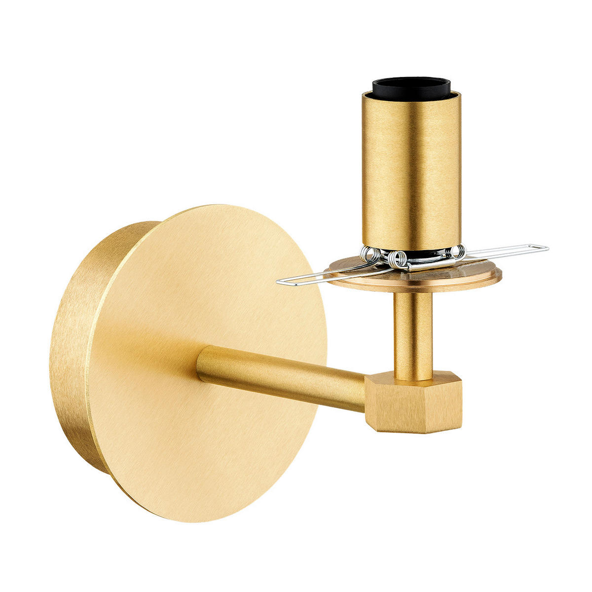 WANDLEUCHTE 20.5/12/19 cm   - Messingfarben/Hellgrau, KONVENTIONELL, Glas/Metall (20.5/12/19cm)