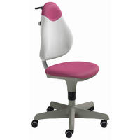JUGENDDREHSTUHL Netzbespannung Rosa, Weiß  - Rosa/Weiß, Basics, Kunststoff/Textil (63/86-102/53cm) - Paidi