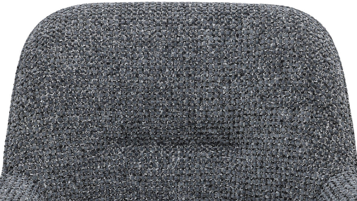 ARMLEHNSTUHL  Sitzfläche 360° drehbar, inklusive Armlehnen Webstoff  Grau, Schwarz  - Schwarz/Grau, MODERN, Textil/Metall (60/85/62cm) - Livetastic