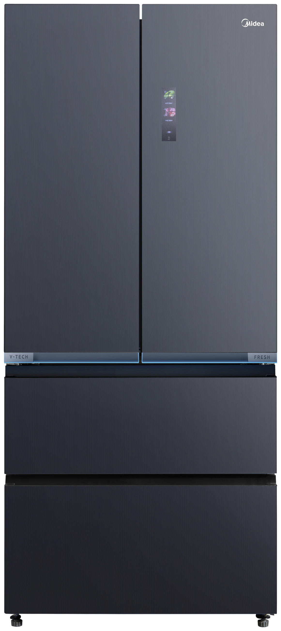 FRENCH-DOOR 83,3/191/60 cm MDRF705BIE70  - Dunkelgrau, Basics, Kunststoff/Metall (83,3/191/60cm) - Midea