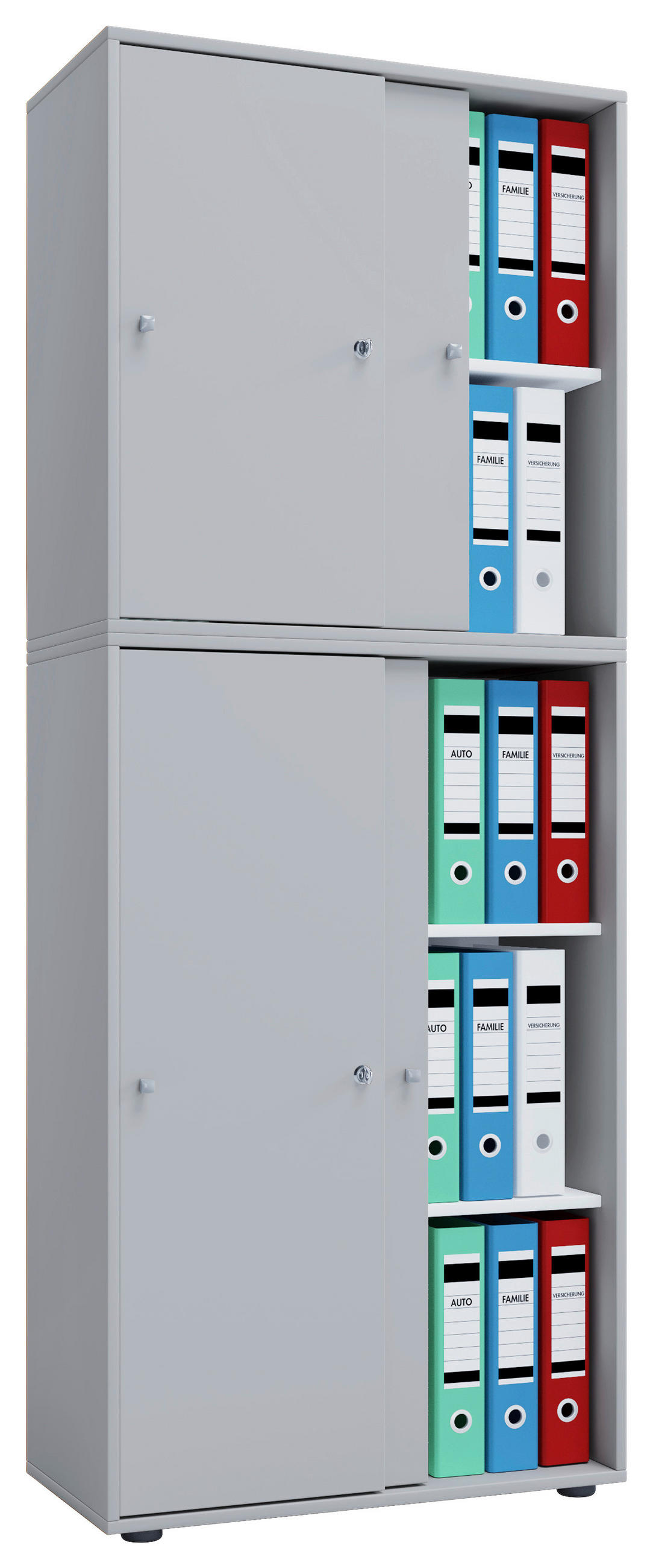 AKTENSCHRANK 70/183/37 cm  - Grau, Basics, Holzwerkstoff (70/183/37cm) - MID.YOU