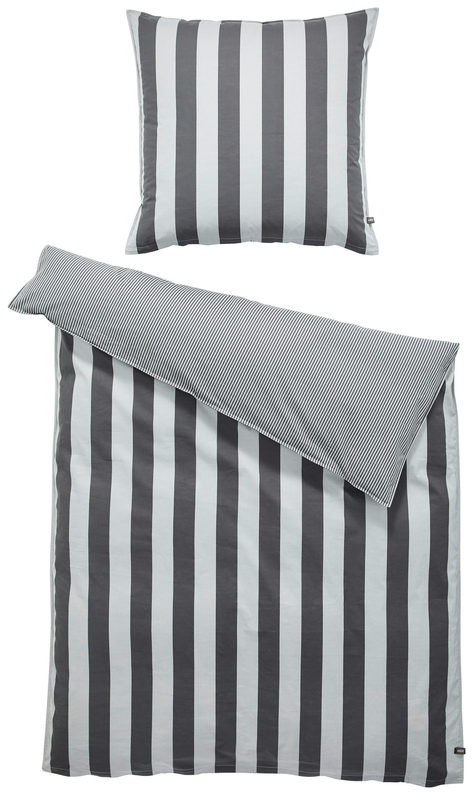 WENDEBETTWÄSCHE SW-Panel anthrazit Perkal 135/200 cm  - Anthrazit/Schwarz, Design, Textil (135/200cm) - Schöner Wohnen