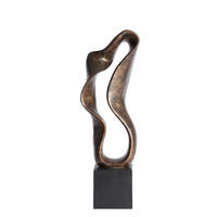 SKULPTUR - Goldfarben/Schwarz, Basics, Kunststoff (21,5/15/69,5cm) - Light & Living