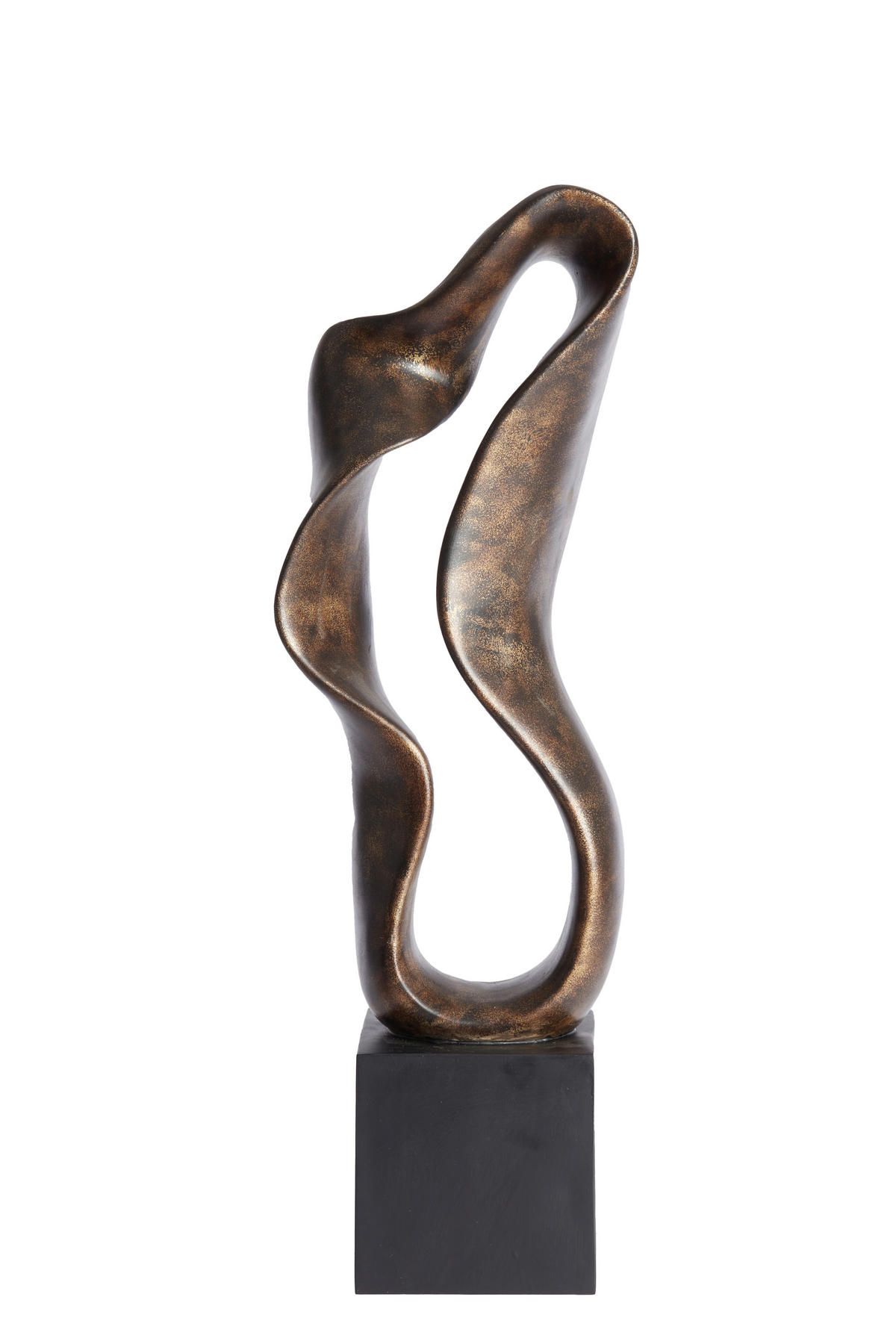 SKULPTUR - Goldfarben/Schwarz, Basics, Kunststoff (21,5/15/69,5cm) - Light & Living