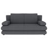 SCHLAFSOFA in Mikrofaser Dunkelgrau  - Dunkelgrau/Schwarz, KONVENTIONELL, Kunststoff/Textil (212/93/90cm) - Carryhome
