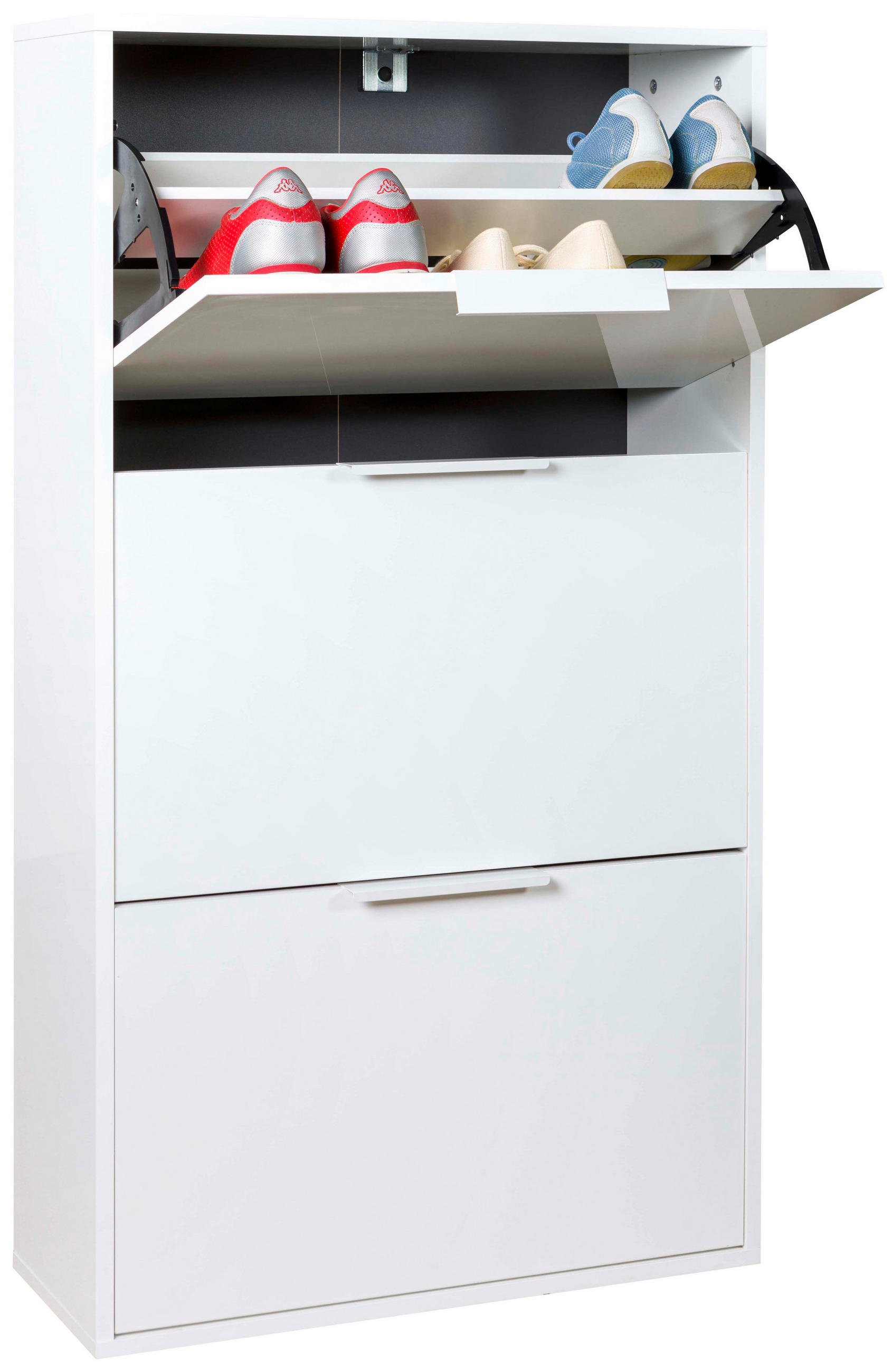 ORMARIĆ ZA OBUĆU bijela visoki sjaj drvni materijal - bijela/bijela visoki sjaj, Design, drvni materijal (65/119/25cm) - Carryhome