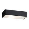 WANDLEUCHTE 9/20/7 cm   - Schwarz/Weiß, Basics, Glas/Metall (9/20/7cm)