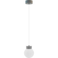 ZÁVĚSNÉ SVÍTIDLO, 13,5/150 cm  - šedá/bílá, Basics, dřevo/sklo (13,5/150cm)