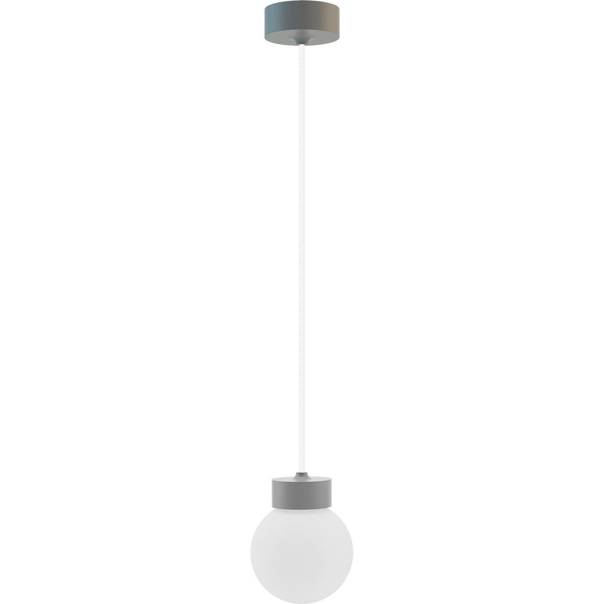 ZÁVĚSNÉ SVÍTIDLO, 13,5/150 cm  - šedá/bílá, Basics, dřevo/sklo (13,5/150cm)