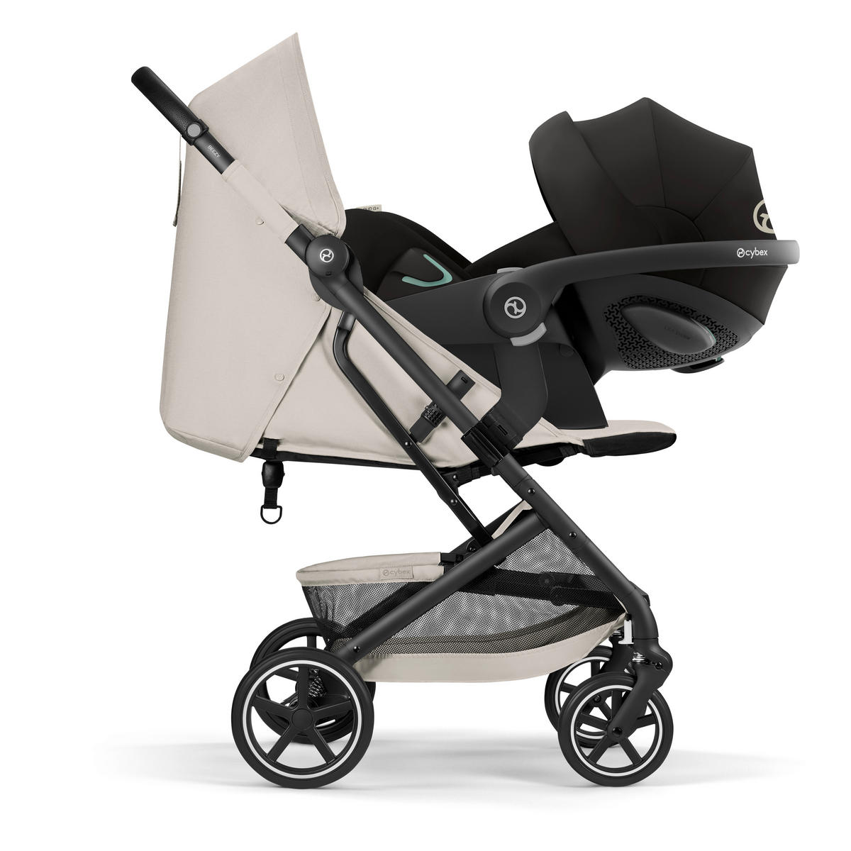 BUGGY BEEZY BLK  - Hellgrau/Schwarz, Basics, Kunststoff/Textil (82/45,5/107cm) - cybex GOLD