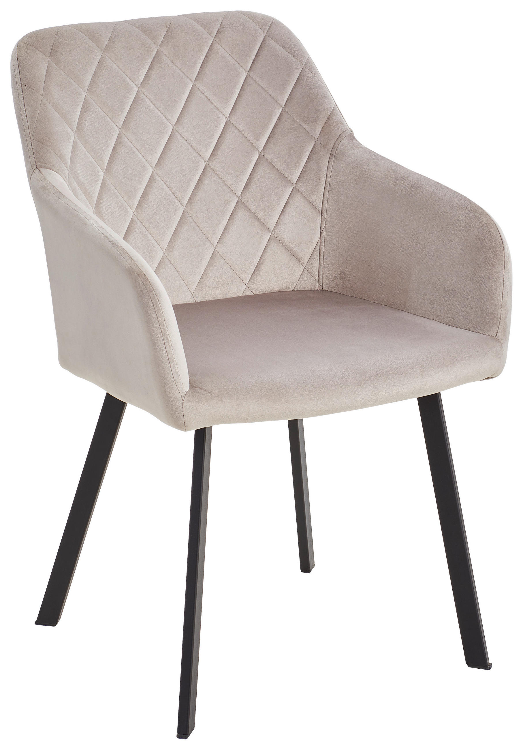 Livetastic ŽIDLE S PODRUČKAMI, železo, samet, šedohnědá