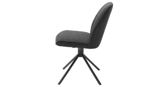 STUHL Webstoff Anthrazit - Anthrazit/Schwarz, Design, Textil/Metall (49/87/61cm) - Carryhome