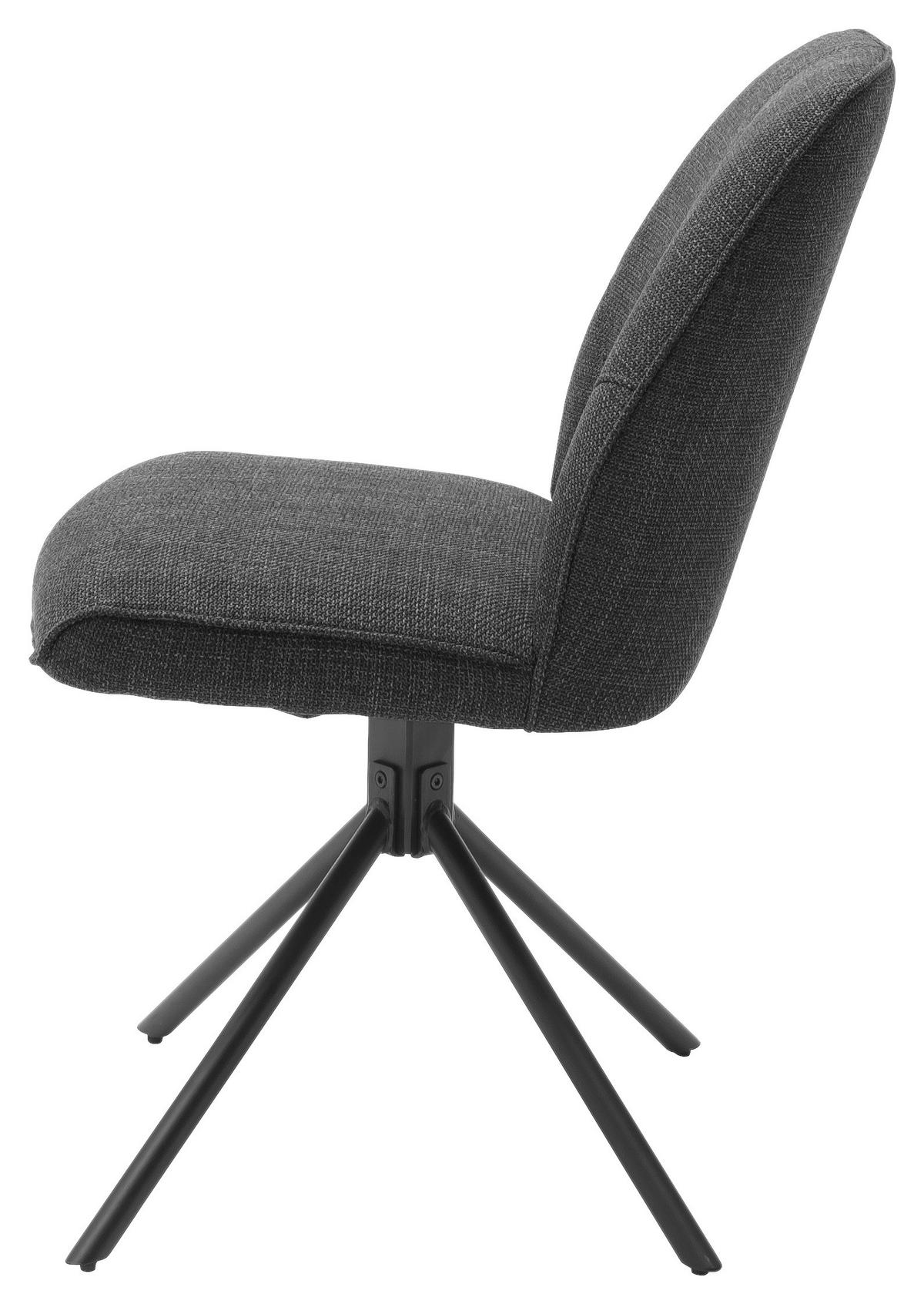 ŽIDLE, antracitová - černá/antracitová, Design, kov/textil (49/87/61cm) - Carryhome