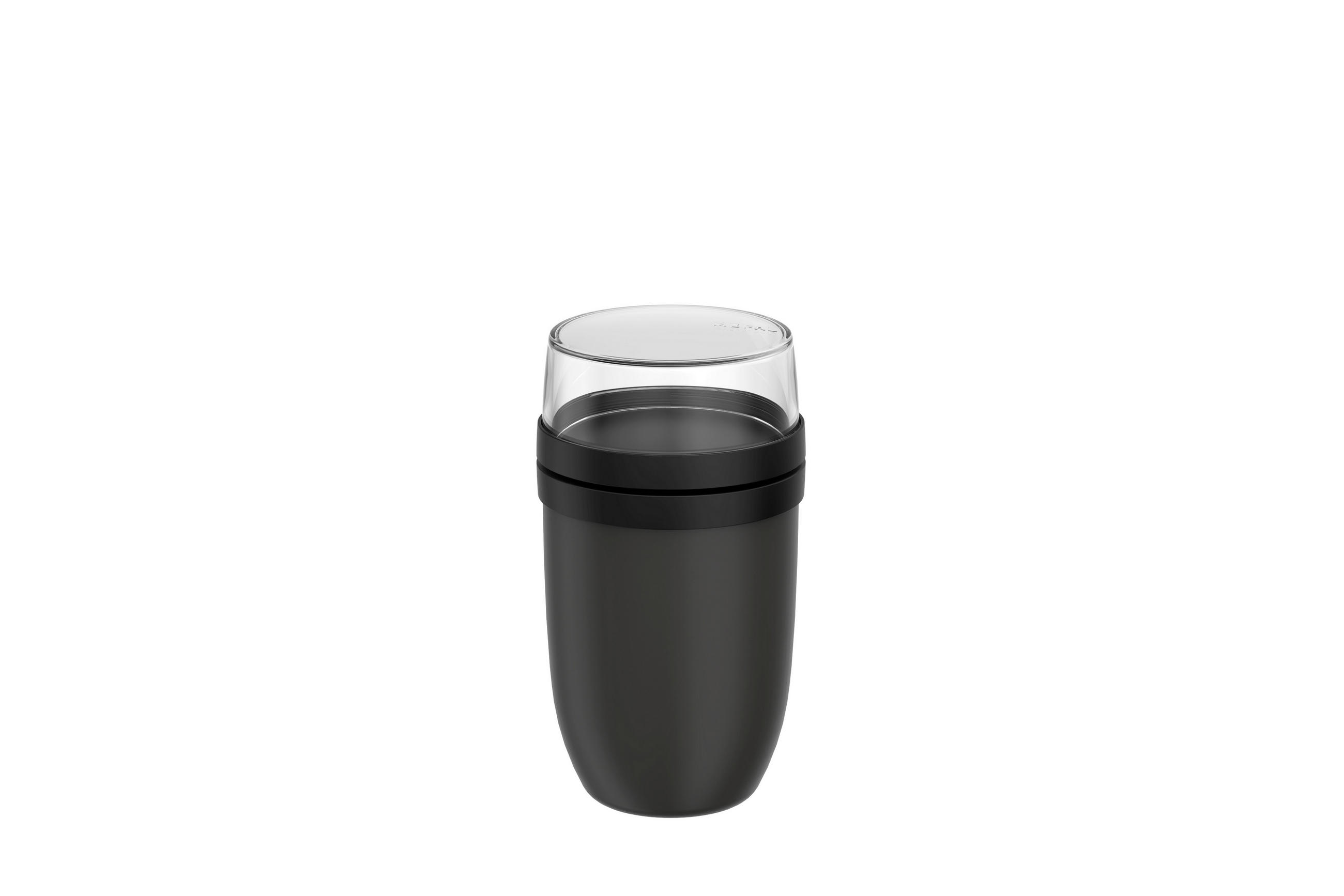 LUNCHBOX - Klar/Schwarz, KONVENTIONELL, Kunststoff (20/10,7/10,7cm) - Mepal