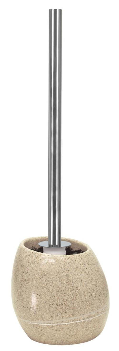 WC-BÜRSTENGARNITUR - Sandfarben/Alufarben, Basics, Kunststoff (12,5/39cm) - Kleine Wolke