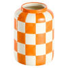 VASE 13 cm  - Orange/Weiß, Basics, Keramik (10,3/13,1cm)