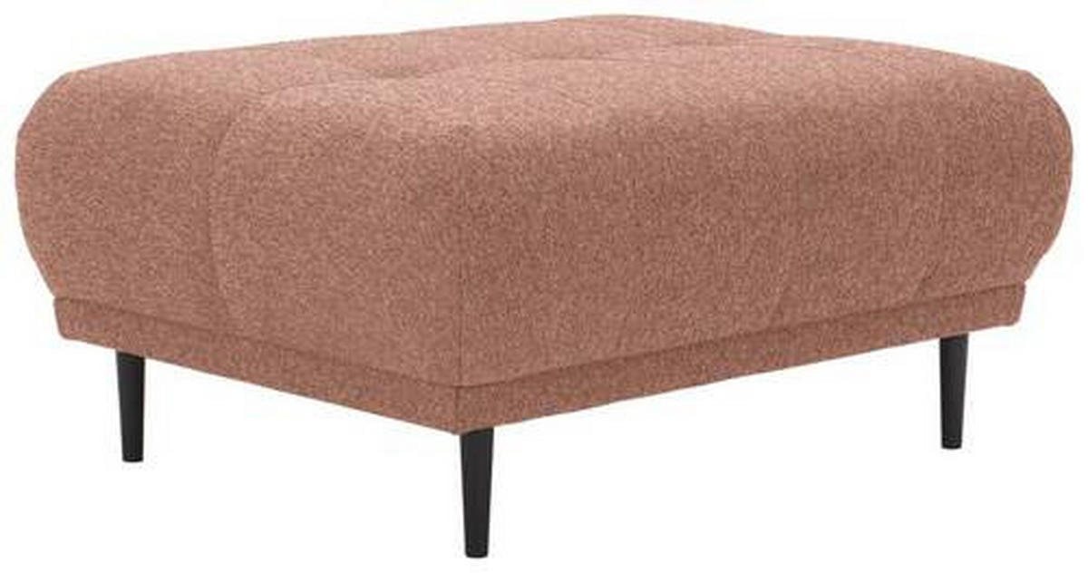 HOCKER in Textil Dunkelorange  - Dunkelorange/Schwarz, Design, Holz/Textil (93/45/77cm) - Stylife
