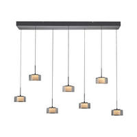 ZÁVĚSNÉ LED SVÍTIDLO, 126/21/180 cm  - černá, Design, kov/plast (126/21/180cm)