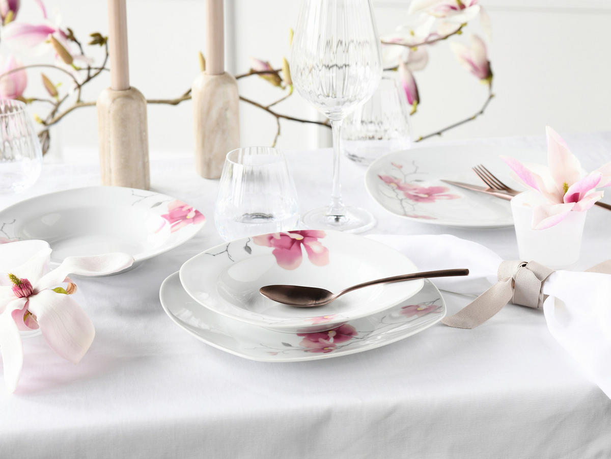 JEDÁLENSKÝ SERVIS, porcelán - biela, Trend, keramika - Creatable