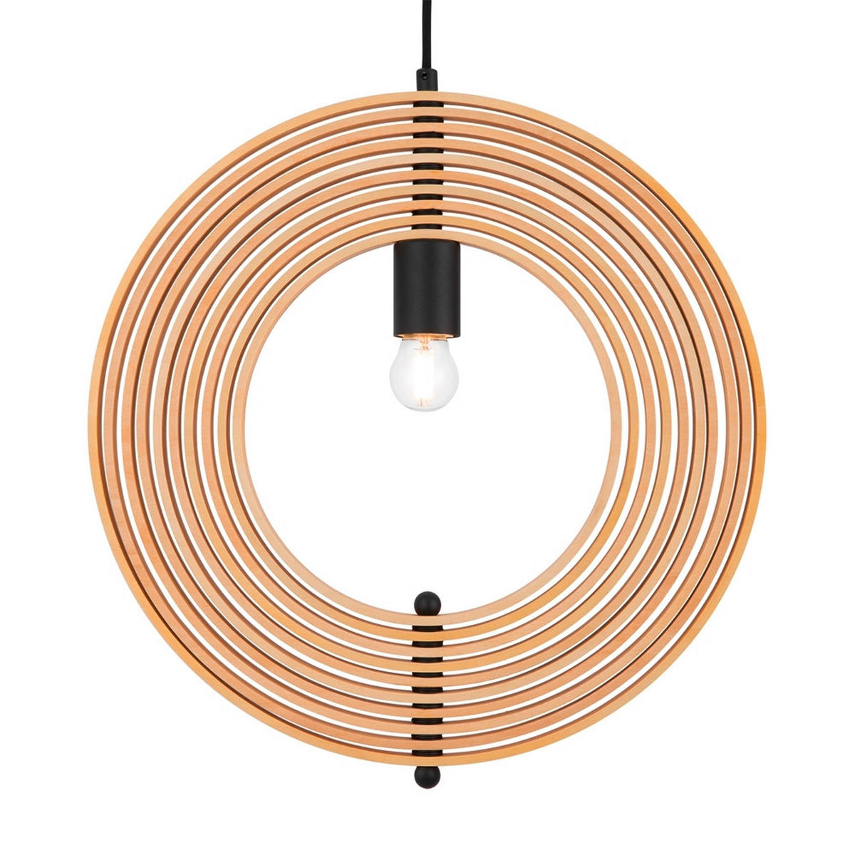PENDELLAMPA 43/55,5 cm  - beige/svart, Modern, metall/trä (43/55,5cm) - MAYTONI
