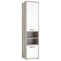 SAMOSTOJEĆI REGAL - bijela/srebrne boje, Konvencionalno, drvni materijal/plastika (49/201/46cm) - Carryhome