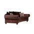 MEGASOFA Mikrofaser Dunkelbraun - Dunkelbraun, LIFESTYLE, Holz/Textil (276/81/140cm) - Landscape