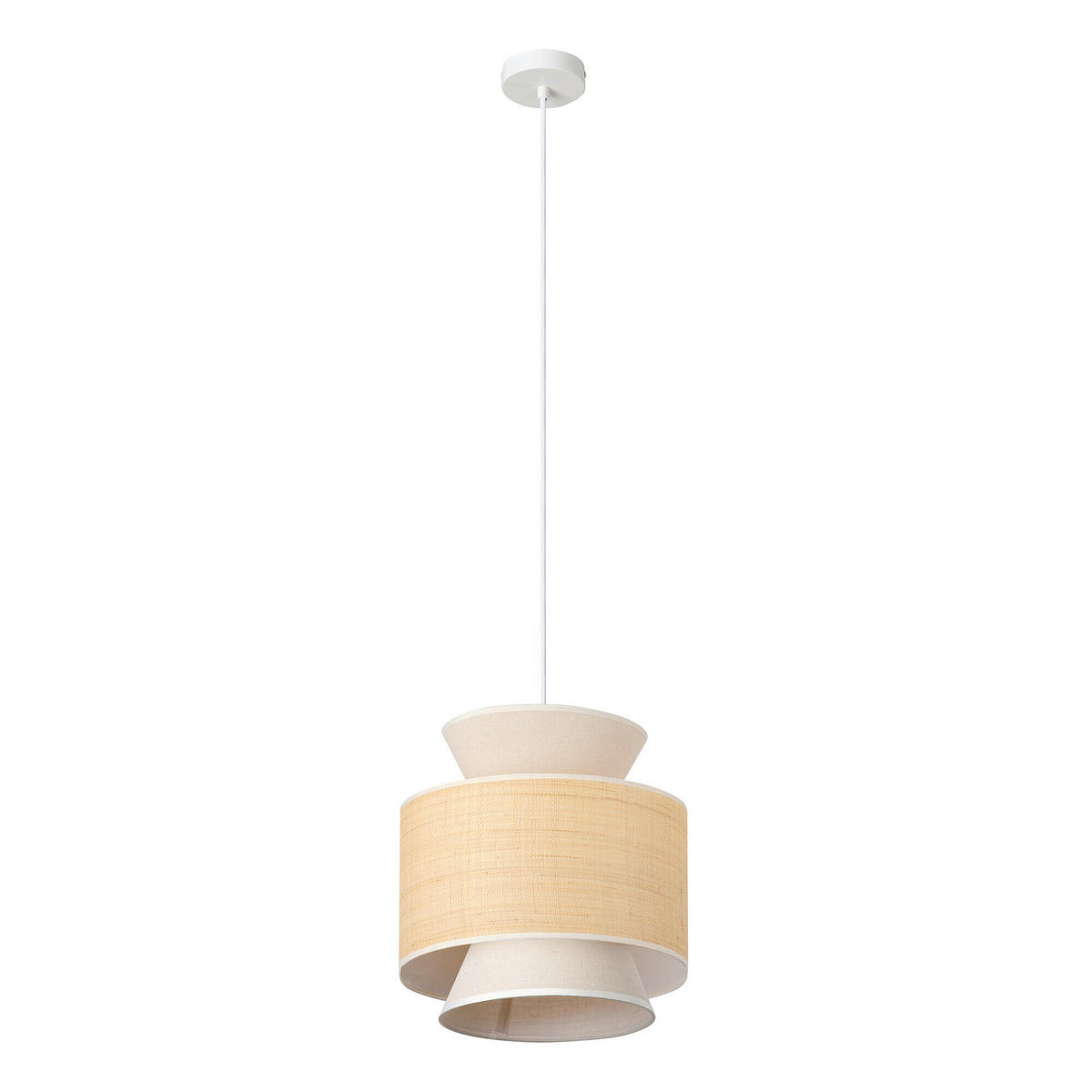HÄNGELEUCHTE 35/142 cm  - Beige, Natur, Holz/Textil (35/142cm) - Osram