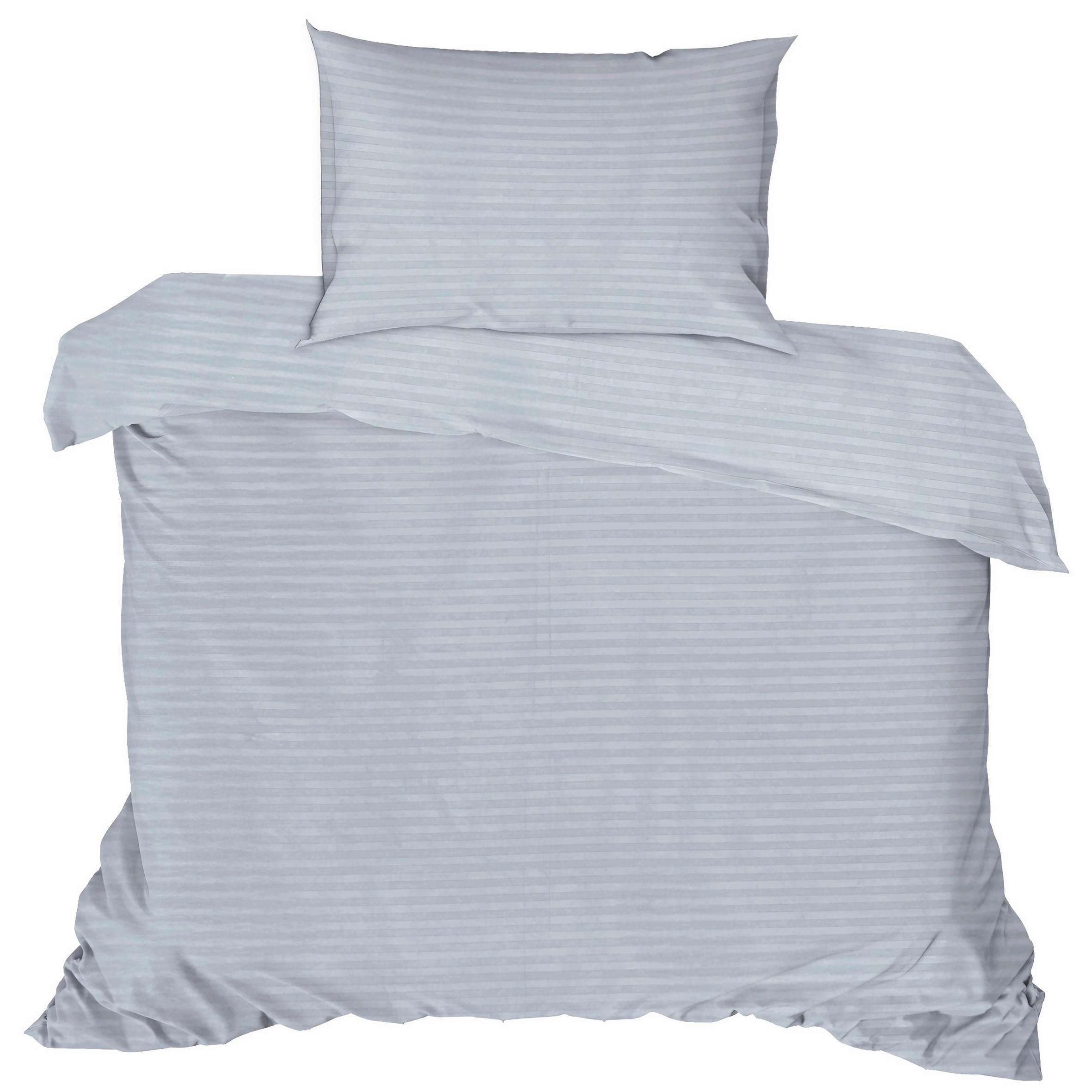 BETTWÄSCHE Satin 135/200 cm  - Grau, Basics, Textil (135/200cm)