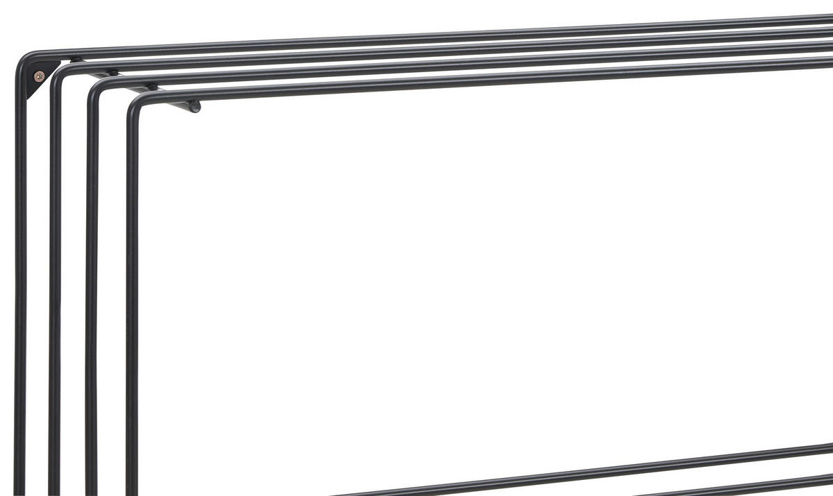 WANDGARDEROBE  in Schwarz  - Schwarz, Basics, Metall (73/38/26cm) - Livetastic