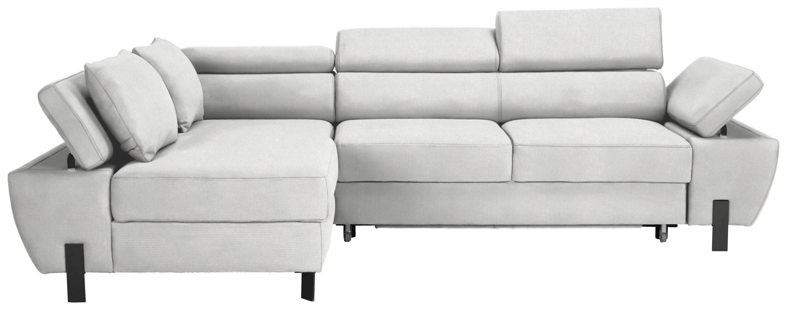 HÖRNSOFFA i vävt tyg cremefärgad  - svart/cremefärgad, Modern, metall/textil (93/90/277cm) - MID.YOU