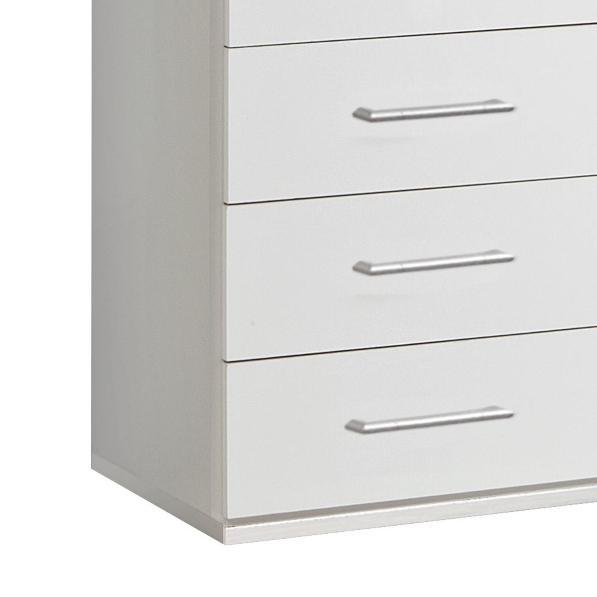 KOMODA, biela, 46/103/40 cm - biela/hliníková, Konventionell, kompozitné drevo/plast (46/103/40cm) - MID.YOU
