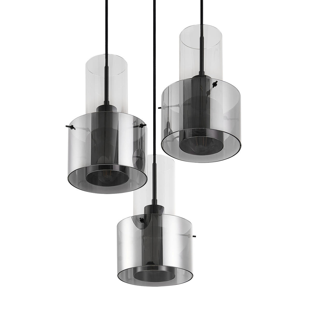 HÄNGELEUCHTE 33/150 cm  - Dunkelgrau, Design, Glas/Metall (33/150cm) - Dieter Knoll