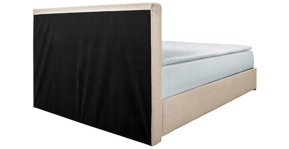 BOXBETT 90/200 cm in Beige - Chromfarben/Beige, KONVENTIONELL, Kunststoff/Textil (90/200cm) - Carryhome