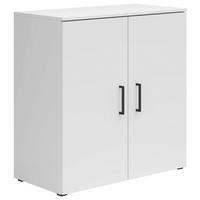 KOMMODE 80/83/40 cm  in Weiss  - Weiss/Anthrazit, Modern, Holzwerkstoff/Kunststoff (80/83/40cm) - Carryhome
