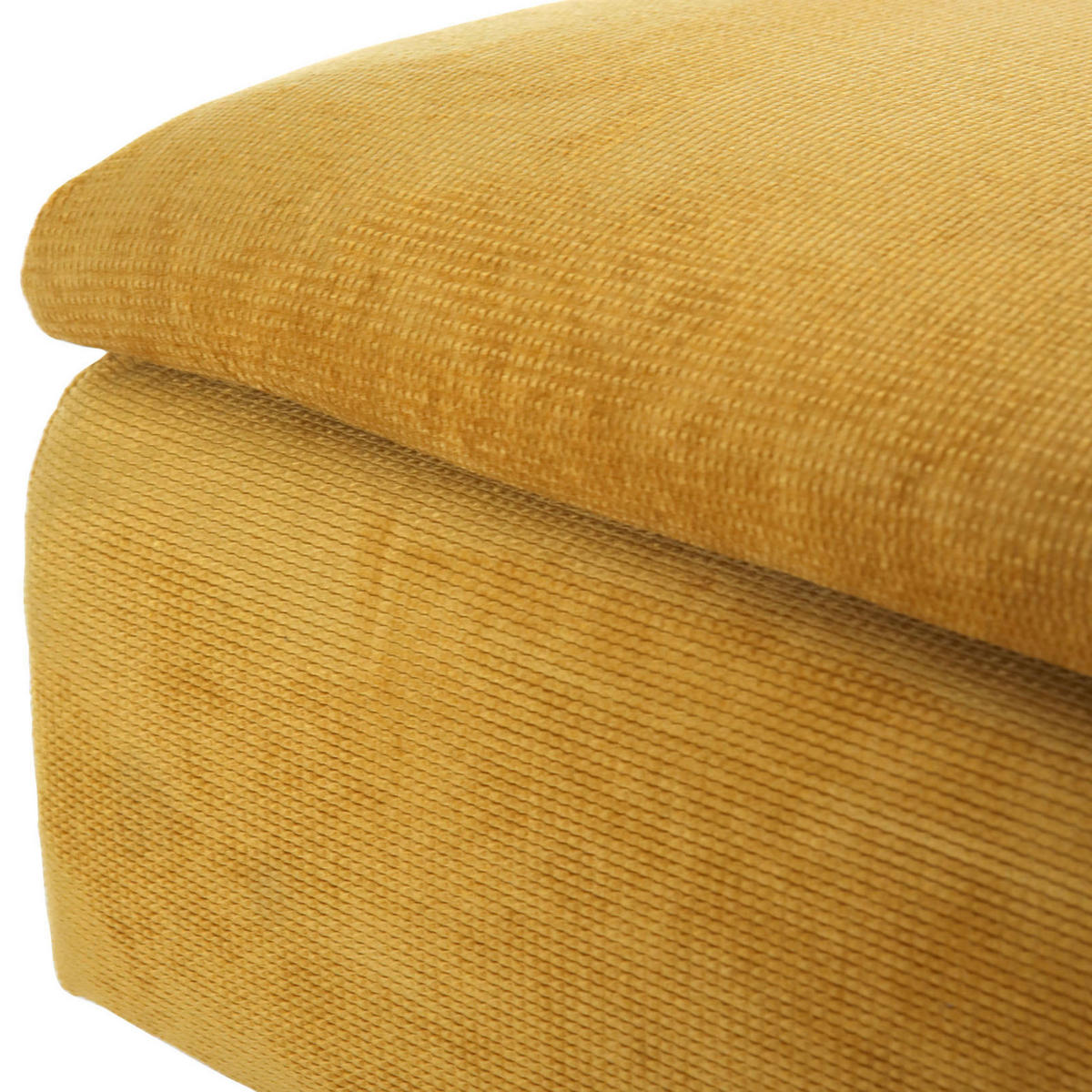 HOCKER in Textil Senfgelb  - Senfgelb/Schwarz, Konventionell, Holz/Textil (75/45/75cm) - MID.YOU