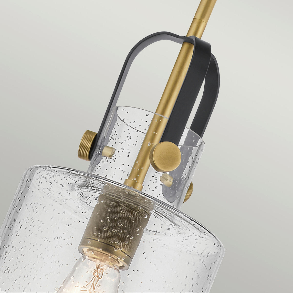 HÄNGELEUCHTE 18/65.4 cm    - Messingfarben, Konventionell, Glas/Metall (18/65.4cm) - Elstead Lighting