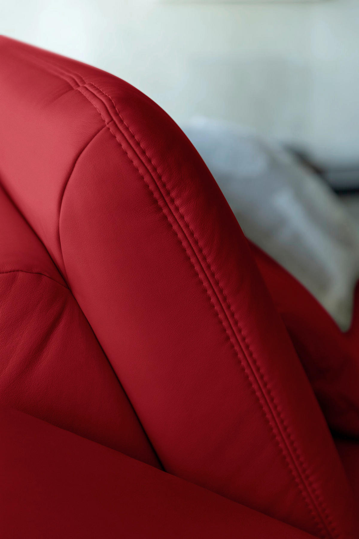 ECKSOFA Echtleder Rot  - Rot/Schwarz, Konventionell, Leder/Metall (301/180cm) - Joop!