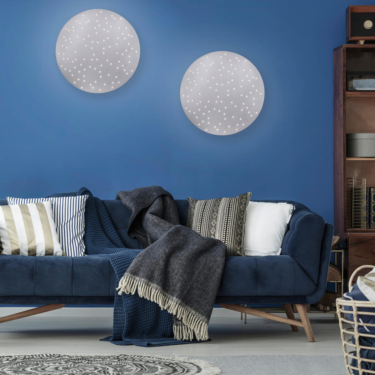 DECKENLEUCHTE Sparkle 48/4 cm   - Silberfarben, Design, Metall (48/4cm)