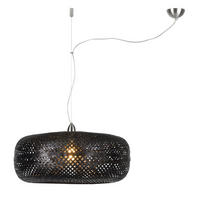 HÄNGELEUCHTE 63/378 cm  - Chromfarben/Schwarz, Design, Naturmaterialien/Kunststoff (63/378cm) - Good & Mojo