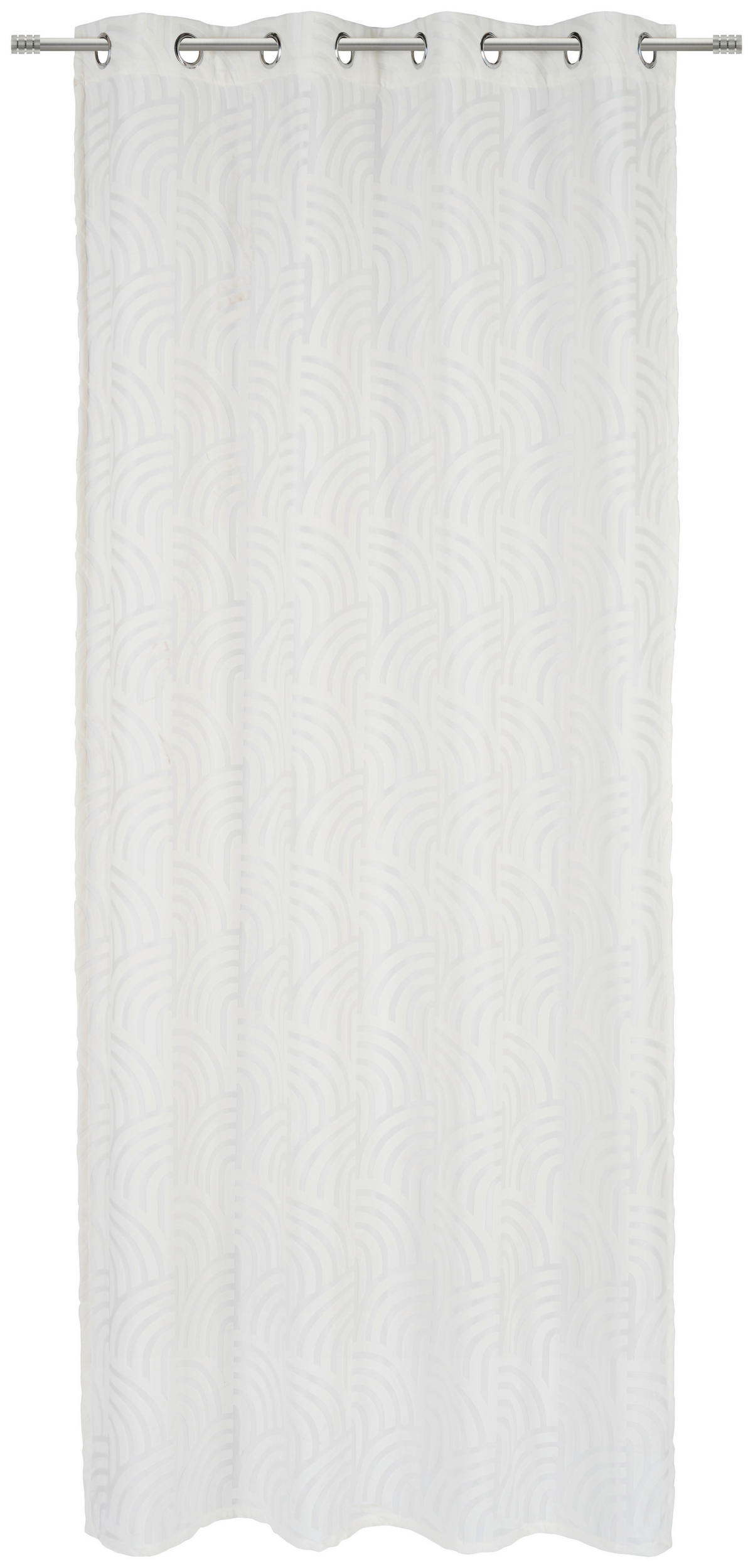 ZÁVES S OČKAMI, nepriehľadné, 135/245 cm - biela, Konventionell, textil (135/245cm) - Esposa